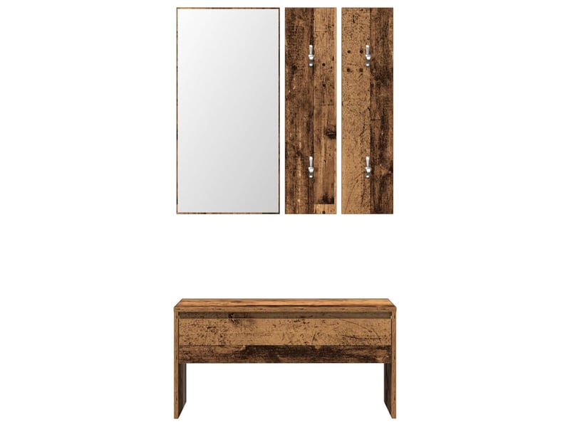  Ensemble de meubles de couloir vieux bois bois d'ingénierie shl39931  - Conforama D