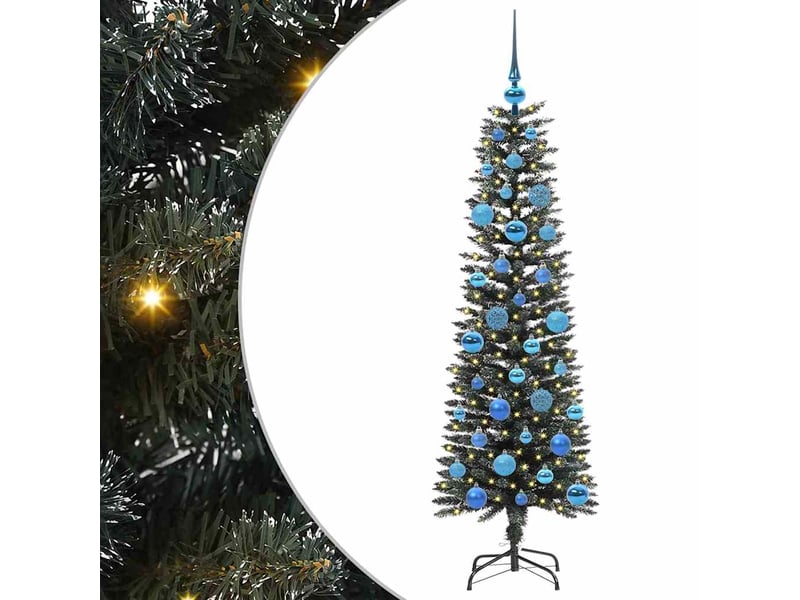  Sapin de noël artificiel, arbre de noël vert 150 cm pvc, plastique et acier shl6956  - Conforama A