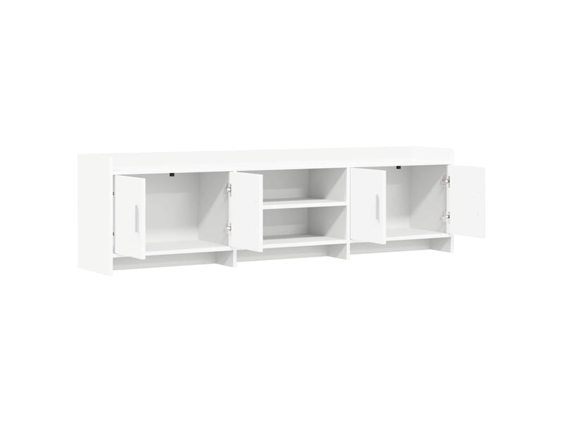  Meuble tv - banc tv - meuble de rangement 168 x 33 x 47 cm blanc bois d'ingénierie  - Conforama D