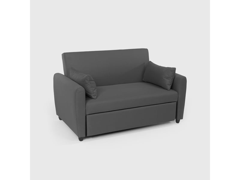 Canapé convertible 2 places clic clac design moderne en tissu porto rico - gris foncé Modus Sofà - Conforama C