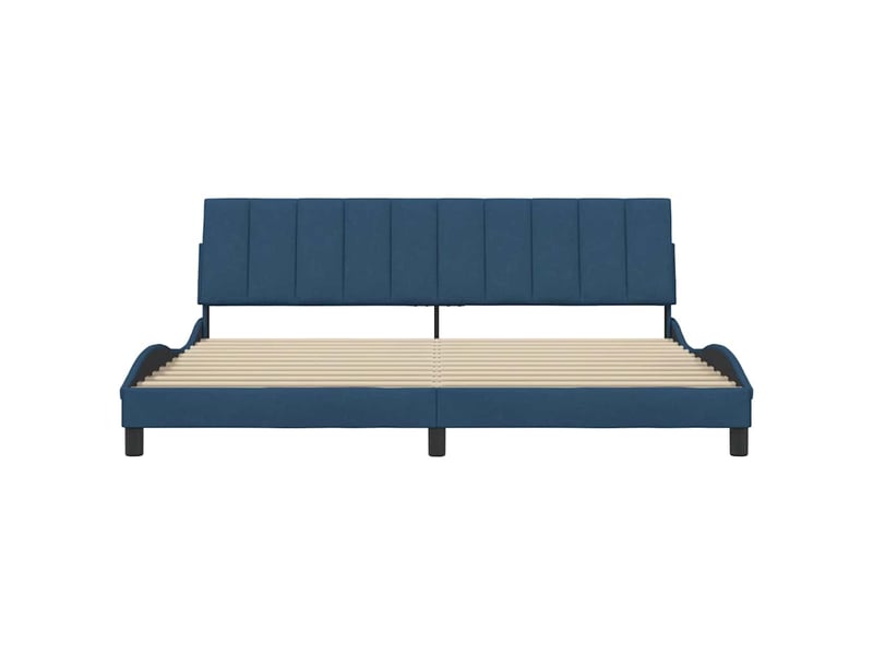 Lit double- lit adulte - cadre de lit sans matelas hanko bleu 200x200 cm tissu - Conforama C