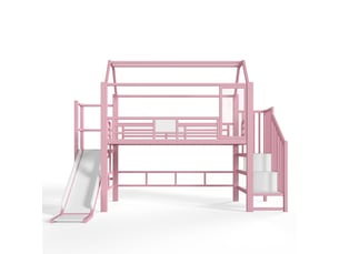 Lit mezzanine 90x200 cm <strong>ZOVIRA</strong>  <strong></strong> coloris rose