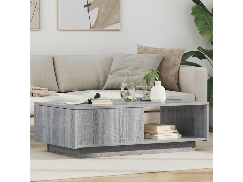  Table basse - table de salon - table à thé gris sonoma 95 x 55 x 31 cm bois d'ingénierie  - Conforama B