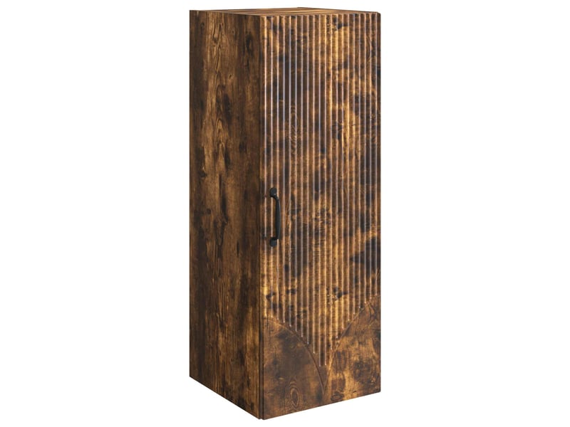  Armoire murale salon 33x34,5x90cm bois d'ingénierie chêne fumé shl5746  - Conforama A