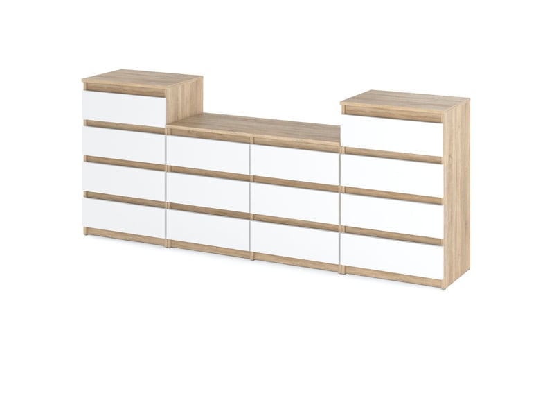 Chêne Sonoma +Blanc Mat