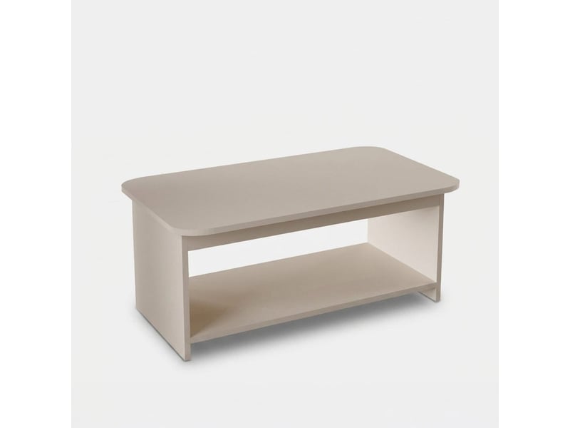  Table basse de salon avec étagère keshar - beige  - Conforama A