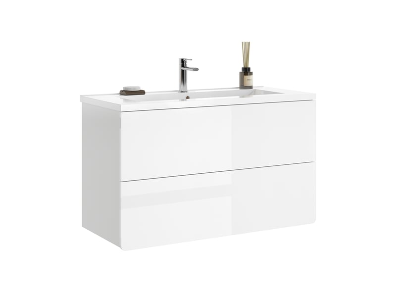  Vicco meubles bain, blanc haute brillanceblanc, 2 pièces  - Conforama E