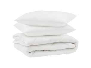 Couette avec oreiller 3 pièces - duvet blanc microfibre