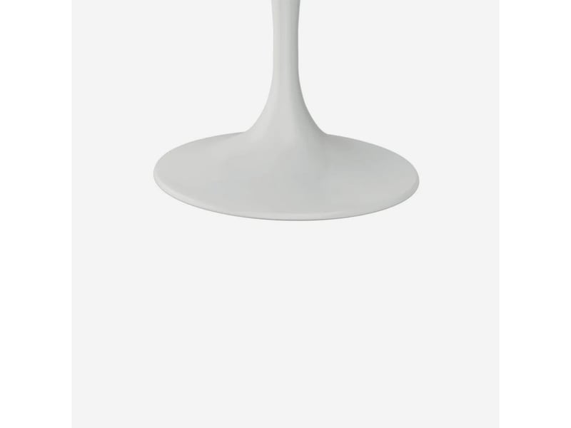  Table de repas ronde en céramique et métal circe 120 - effet marbre blanc  - Conforama D