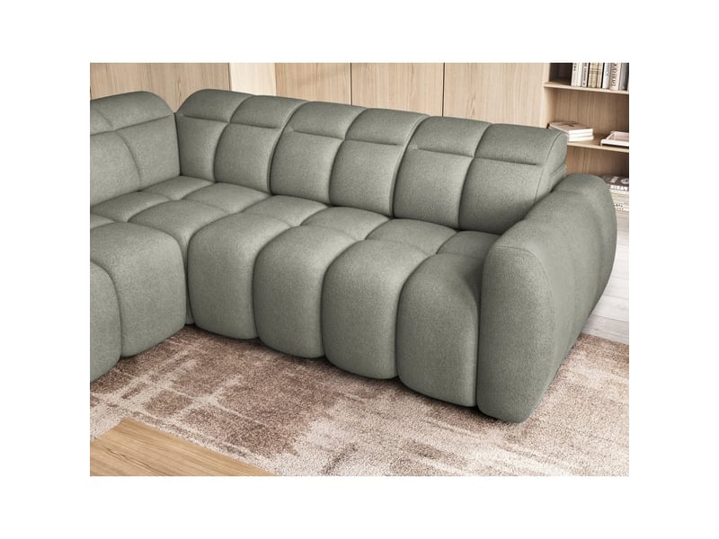  Canapé d'angle électrique ronda 4 places vert – angle gauche  - Conforama D