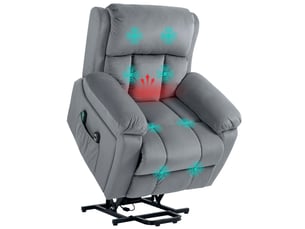 Fauteuil relax électrique PANGIVO Tissu / Simili gris