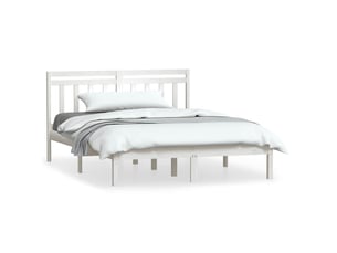 Lit 2 places 140x190 cm    coloris blanc