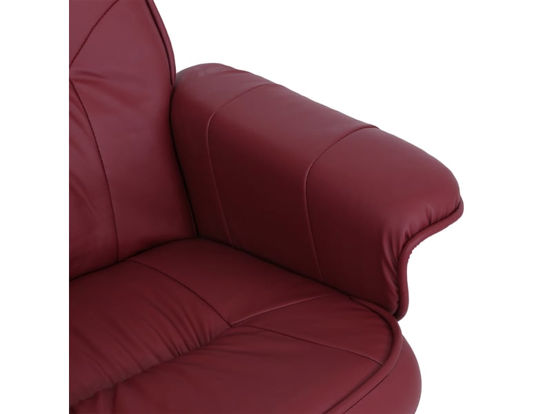  Fauteuil de télé m56, fauteuil de relaxation sans tabouret, similicuir - bordeaux  - Conforama D