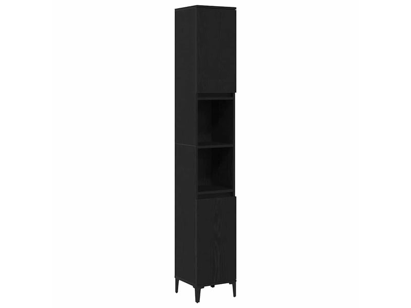 Ensemble de mobilier de salle de bain 3 pc chêne noir cf64321 - Conforama E