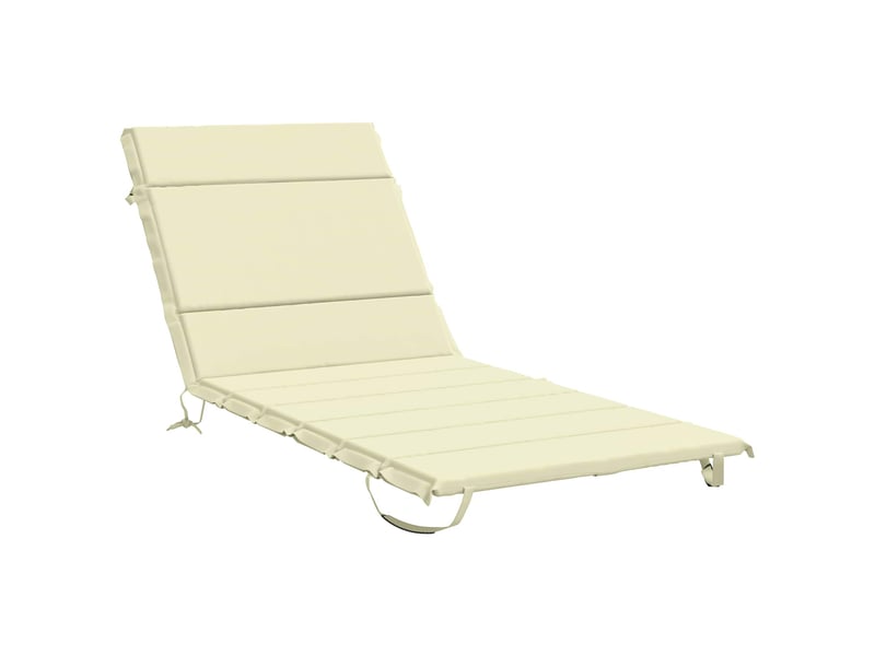  Coussin de transat, coussin pour bain de soleil gemert 100 % polyester crème 200 x 80 x 3 cm cf56146  - Conforama A