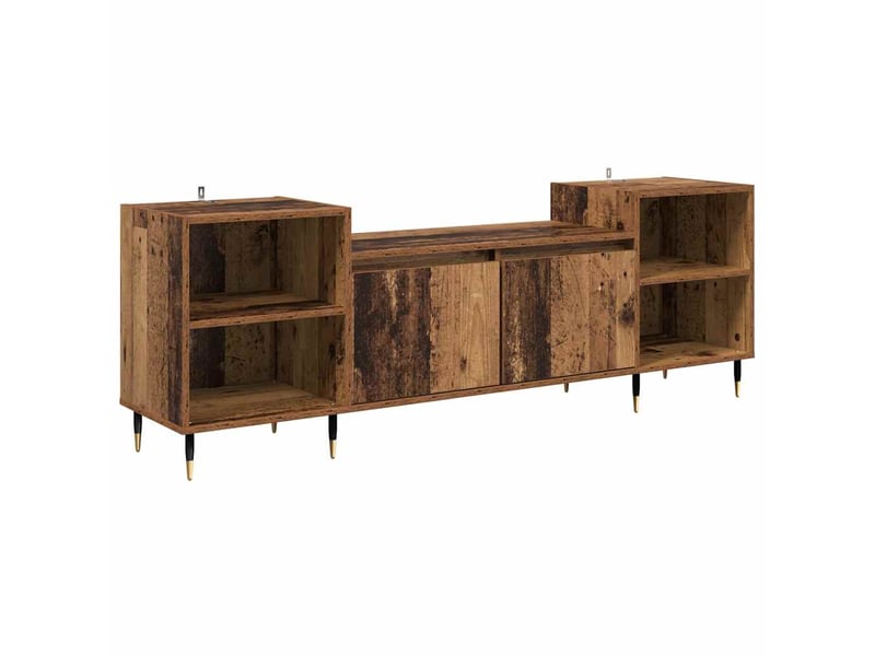  Meuble tv - banc tv - meuble de rangement 160 x 35 x 55 cm bois ancien bois d'ingénierie  - Conforama A