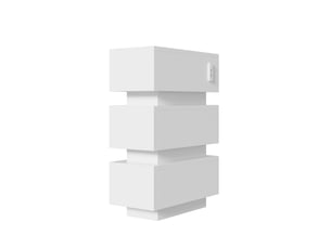 Lot de 2 tables de chevet 3 tiroirs led prise usb type-c blanc 20x40x59.5 cm