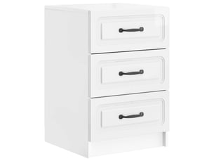 Table de chevet - cabinet de chevet - table de nuit blanc brillant 43 x 41 x 63,5 cm