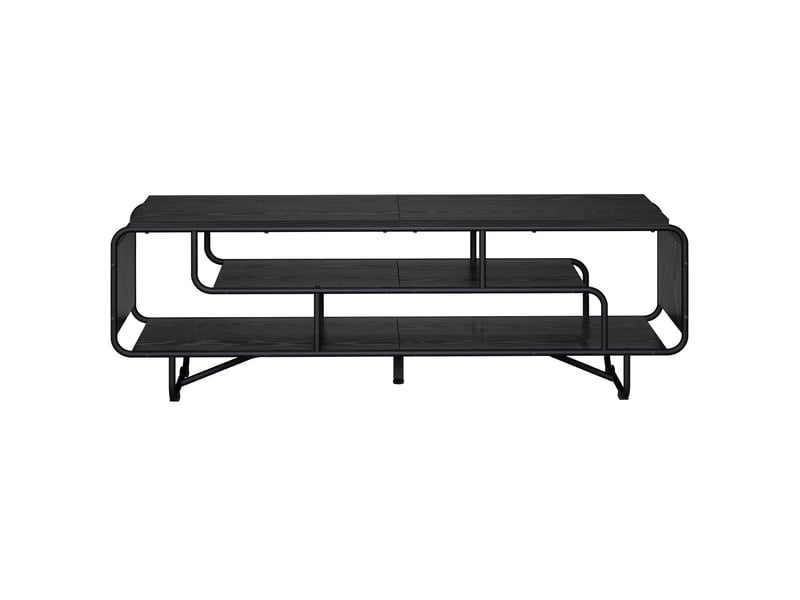  Meuble tv, banc tv 140x36x45 cm chêne noir bois d'ingénierie  - Conforama C