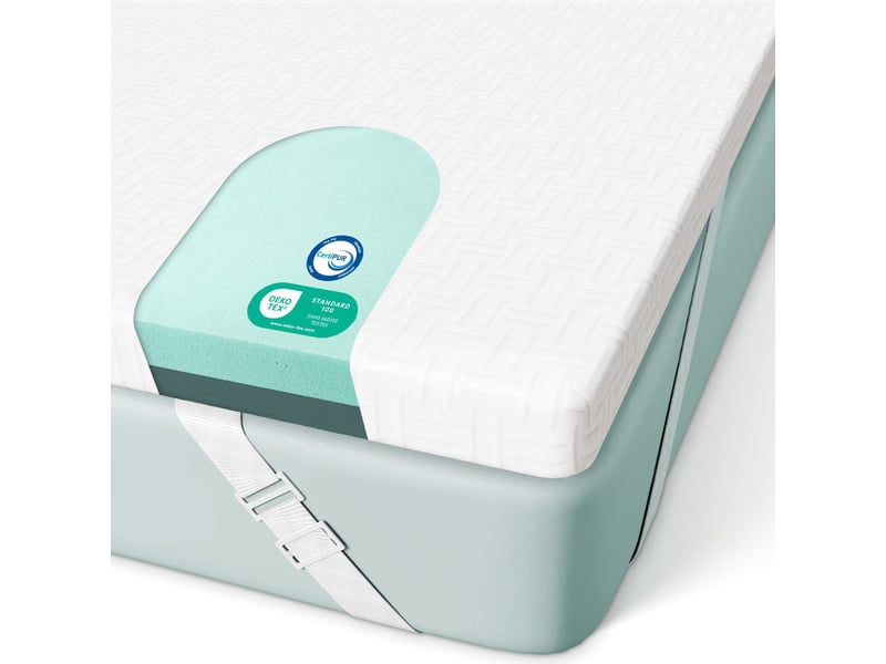 Roygbiv surmatelas 140x200 cm pour matelas - 2 faces (3cm mémoire de forme + 2cm mousse soutien) - housse zip lavable en machine H2/H3 5CM - Conforama A