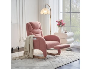 Fauteuil relax manuel <strong>HAUSS SPOLE</strong> <strong></strong> Tissu bouclette rose vendu A l'unité