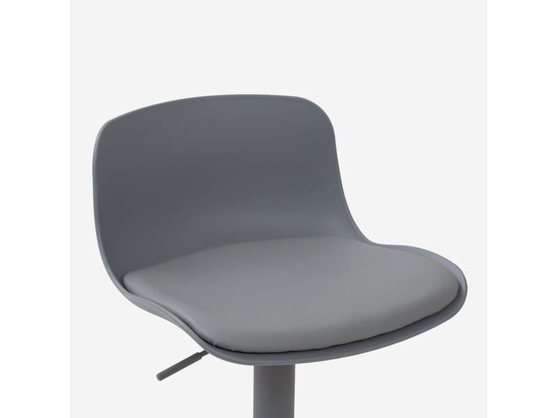  Lot de 2 tabourets de bar hauts pivotants et réglables samoa - gris  - Conforama E