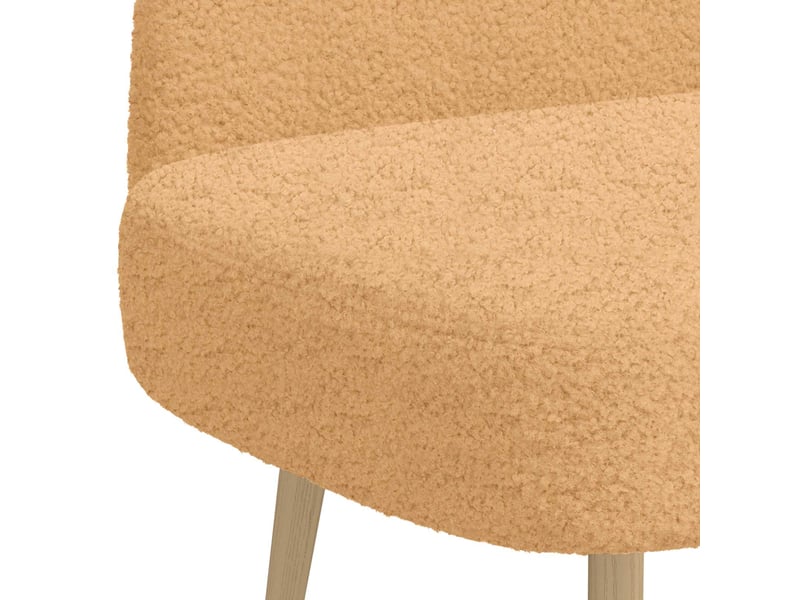  Banc rembourré, banc de lit avec dossier beige 110x60x76 cm bouclé  - Conforama E