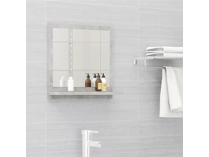 Miroir salle de bain gris béton 40x10,5x37cm bois ingénierie