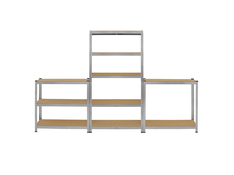  Monster racking - 2 rayonnages galwix en acier sans boulons gris 90cm x 30cm x 180cm 10710 - Conforama D