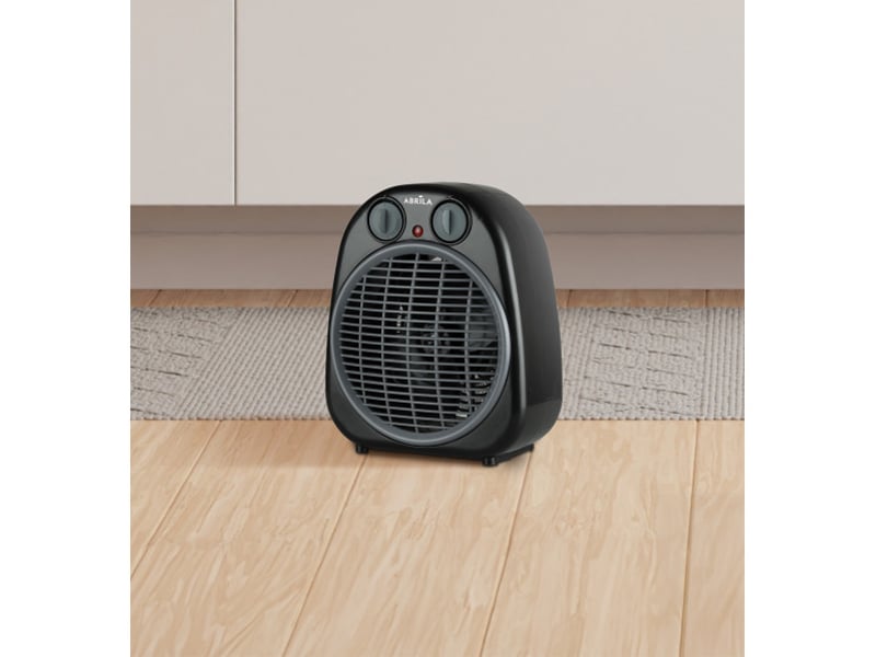  Chauffage soufflant ABRILA Fogata 2000 W noir et gris, style vintage, 2 puissances, thermostat réglable et sécurité anti-basculement 225922009 - Conforama C