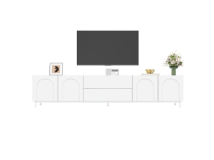 Meuble tv coloris blanc 180 cm MEUBLIV  