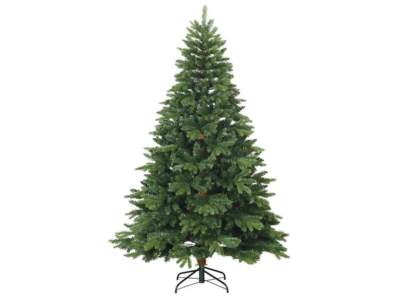  Sapin de noël artificiel, arbre de noël avec 300 led vert 240 cm pe et pvc shl2014  - Conforama E