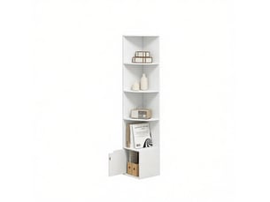 Bibliotheque coloris blanc 5 étagère(s) <strong>FLORAGRACE</strong> <strong></strong> - 29.5 cm x 157.5 cm