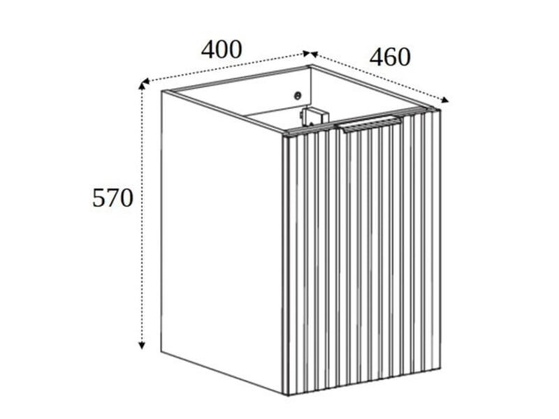  Meuble bas de salle de bain à suspendre avec une porte flow chêne 40 cm  - Conforama C