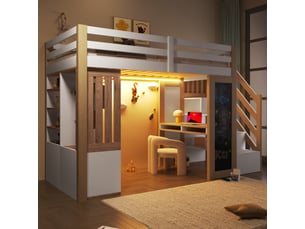 Lit mezzanine 90x200 cm <strong></strong>  <strong>Morn Vibe</strong> coloris blanc
