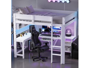 Lit mezzanine 90x200 cm <strong></strong>  <strong>Qualité haut de gamme</strong> coloris blanc