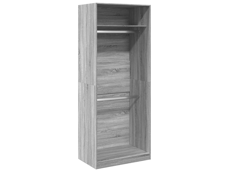  Garde-robe, armoire de rangement sonoma gris 80x50x200 cm bois d'ingénierie shl53862  - Conforama A