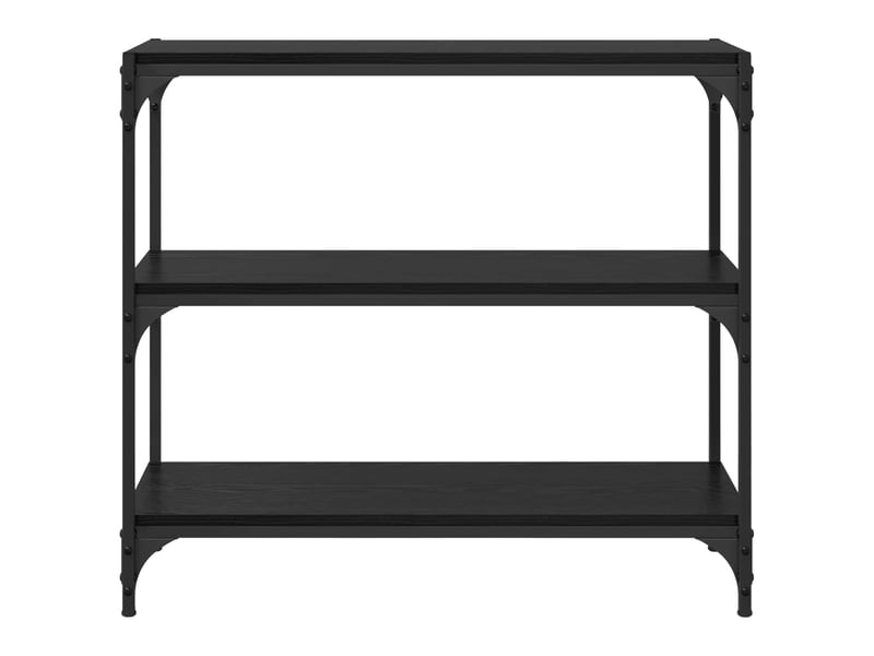  Bibliothèque, meuble de rangement salon chêne noir 80 x 33 x 70,5 cm  - Conforama E
