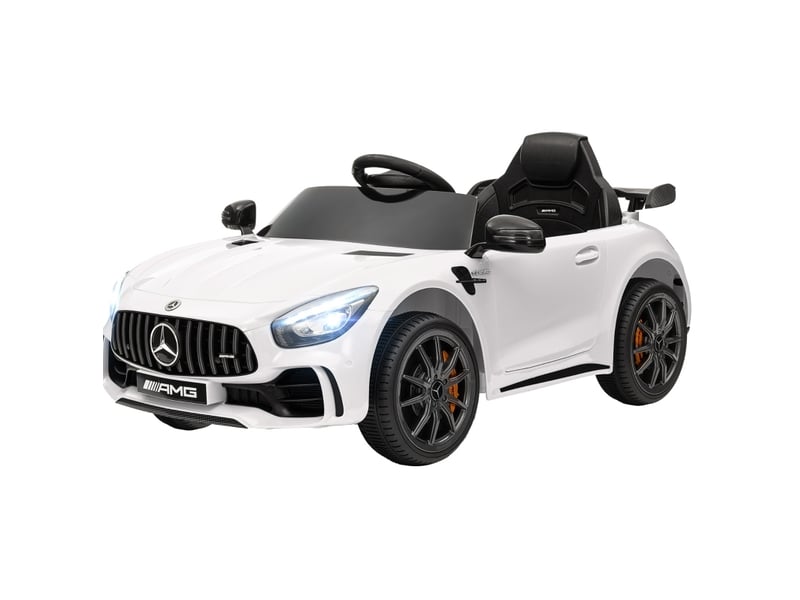  Voiture électrique enfant mercedes-benz amg gtr 108x67x46 cm avec télécommande blanc  - Conforama A
