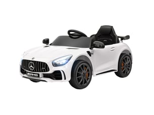 Voiture électrique enfant mercedes-benz amg gtr 108x67x46 cm avec télécommande blanc