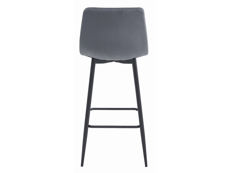 Family tabouret arceto - velours gris foncépieds noirs x 4  - Conforama E