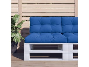 Lot de 2 coussins de palette, coussins de canapé bleu royal tissu cf59508