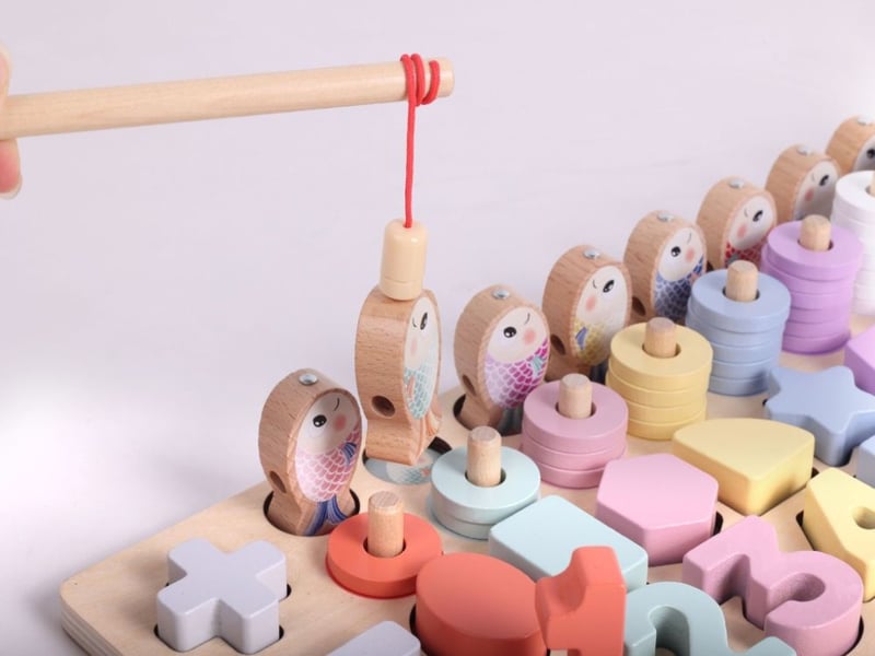 Puzzle en bois chiffres et formes EN1533 - Conforama B