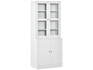 Étagère murale, 2 étagères, 76 cm x 40 cm x 178,5 cm, blanche
