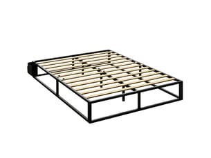 Lit avec rangement 140x190 cm <strong></strong>  <strong></strong> coloris noir