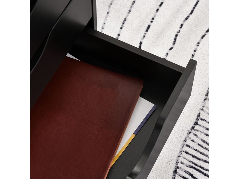 Caisson bureau mobile, meuble rangement bureau sur roulettes, 40 x 40 x 67 cm, 5 tiroirs, noir  - Conforama W