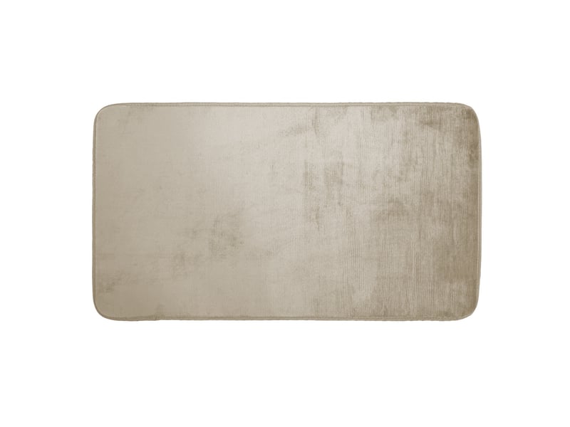  Tapis uni en flanelle flanou 60x110cm taupe  - Conforama A