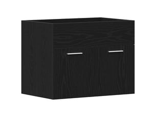 Meuble sous-vasque salle de bain en chêne noir 60x38.5x46cm bois d'ingénierie
