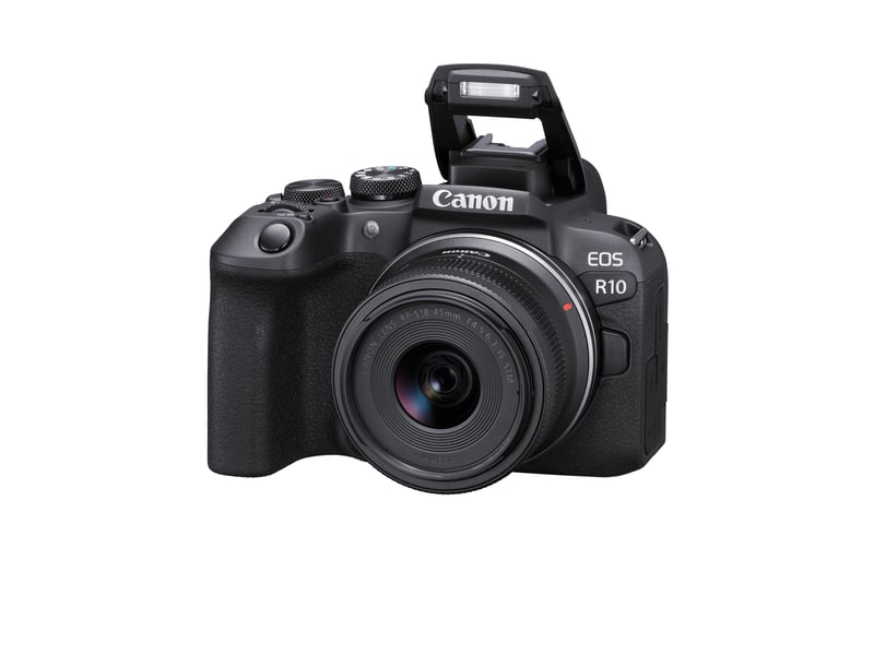  Canon eos r10 + rf-s 18-45mm f4.5-6.3 is stm milc 24,2 mp cmos 6000 x 4000 pixels noir 164008 - Conforama D