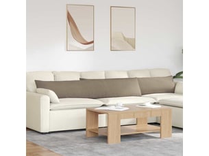 Lot de 2 coussins de canapé, coussins décoratifs tissu taupe 200 x 40 cm cf58954